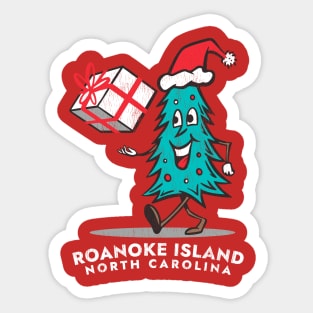 Roanoke Island, NC Vacationing Christmas Tree Sticker